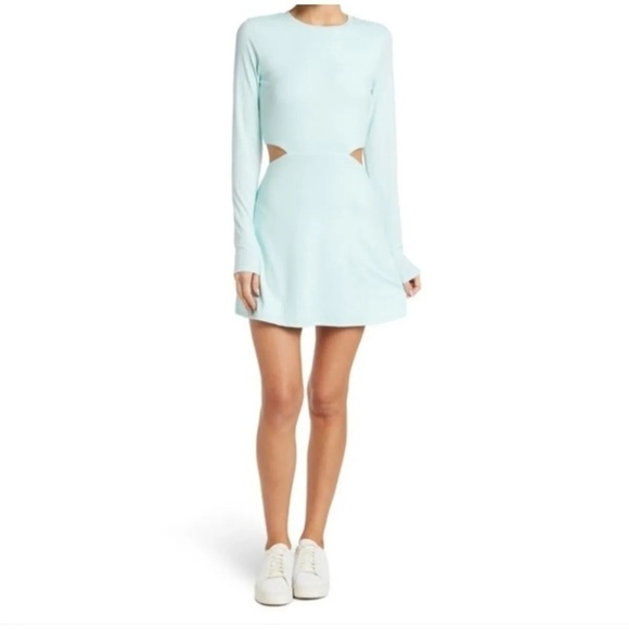 AFRM Cutout Ribbed Mini Dress Mint M - Picture 1 of 6
